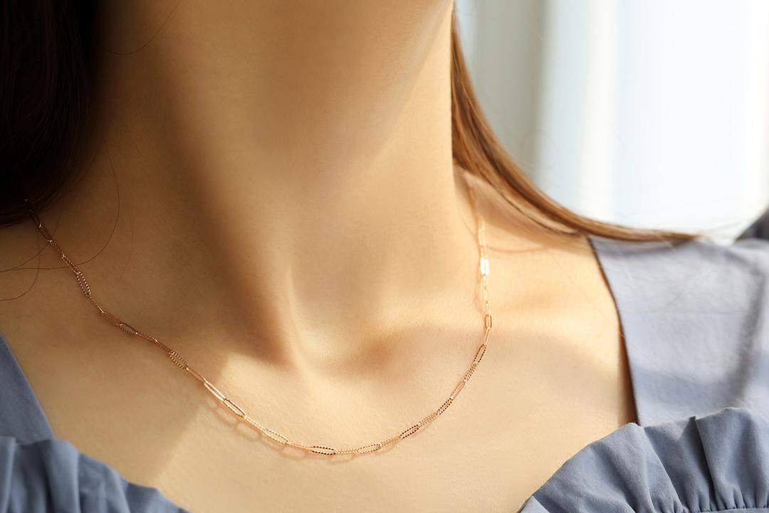 14k18k 미니 클립 목걸이