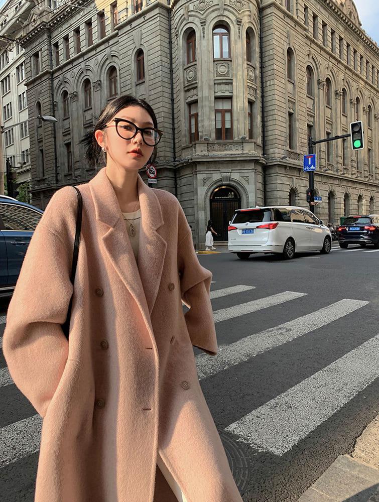 (재진행/빠른배송) 양면 알파카울 루즈핏 롱코트 4color