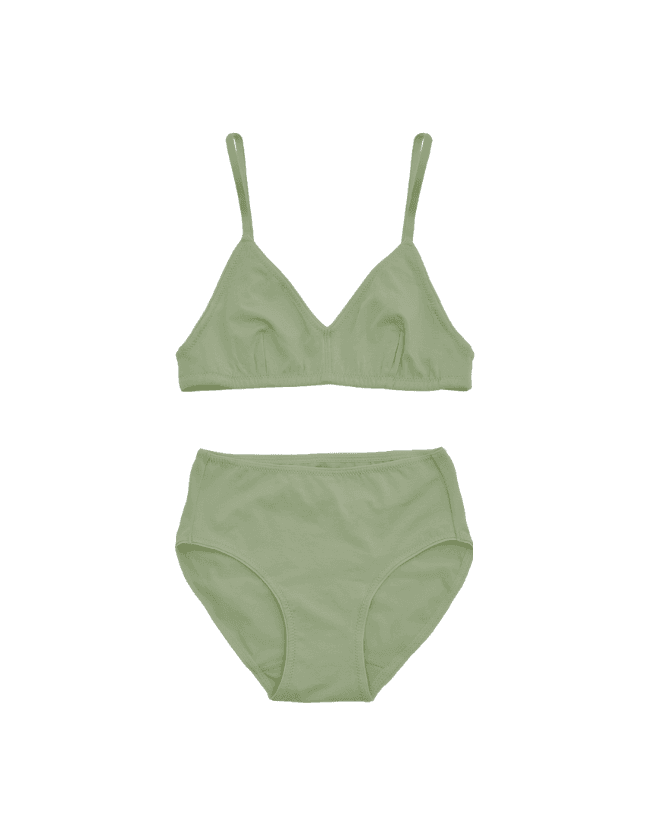 오가닉 코튼 이지 올리브 그린 세트