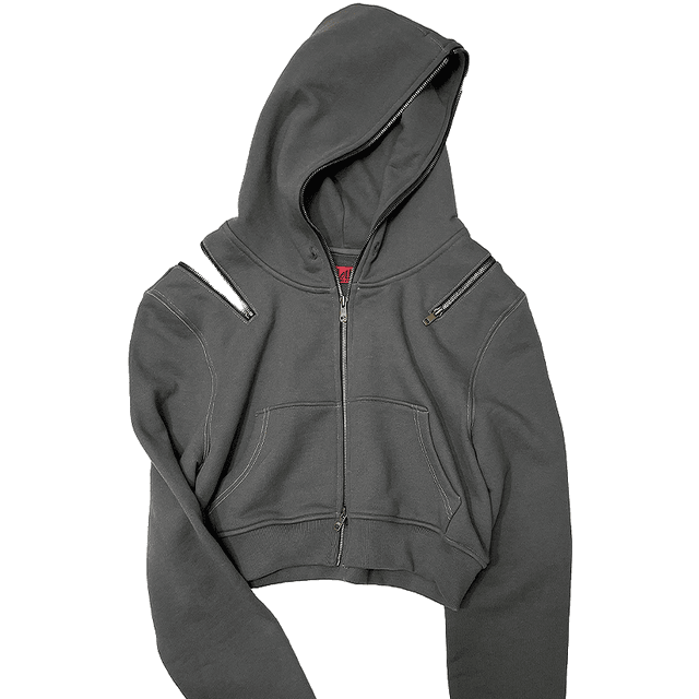 그레일즈 ERBE OVERSIZED ZIP HOODIE [POLAR NIGHT] - 위시버킷
