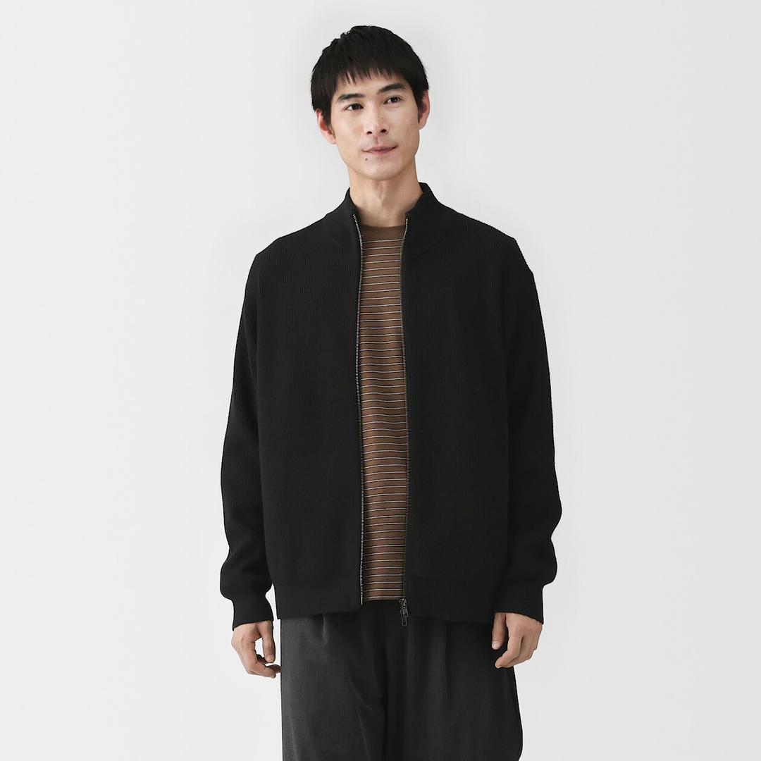 워셔블 리브 집업 가디건