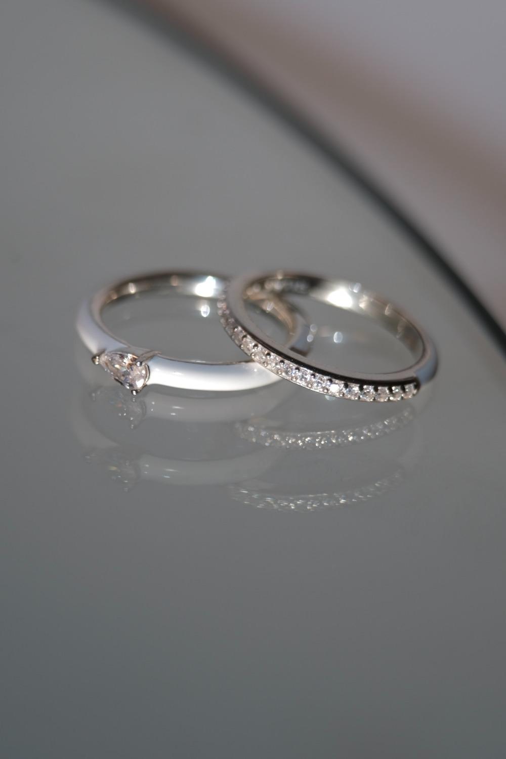 [익일 배송] 화이티쉬 투톤 레이어드 반지