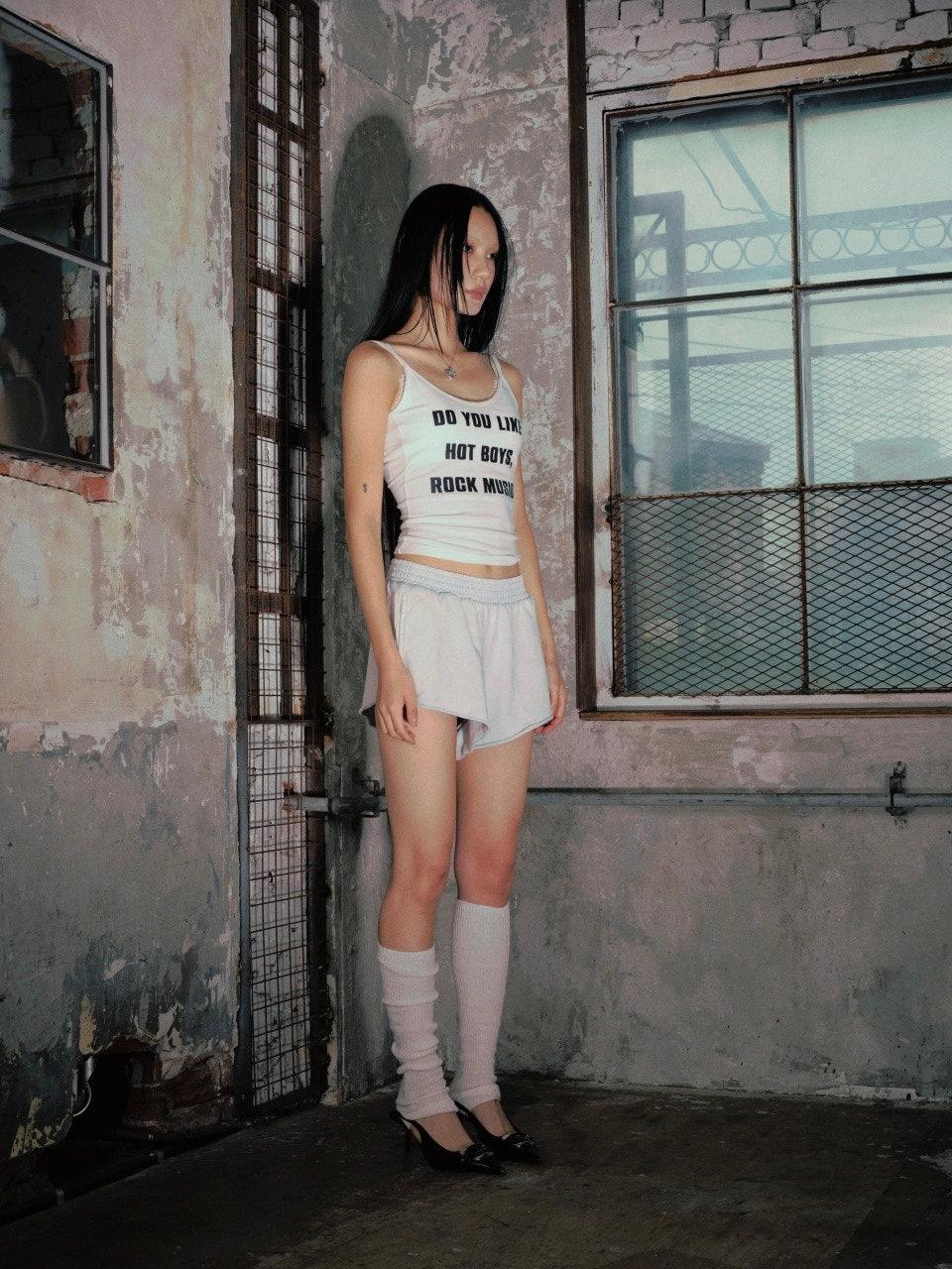 Back open sleeveless ,white