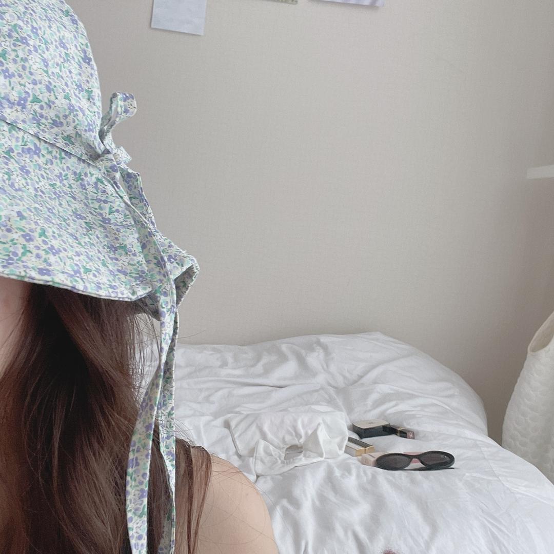 걸리 플라워 리본 햇 : Yellow, Violet