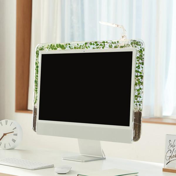 Double Monitree+식물 조명