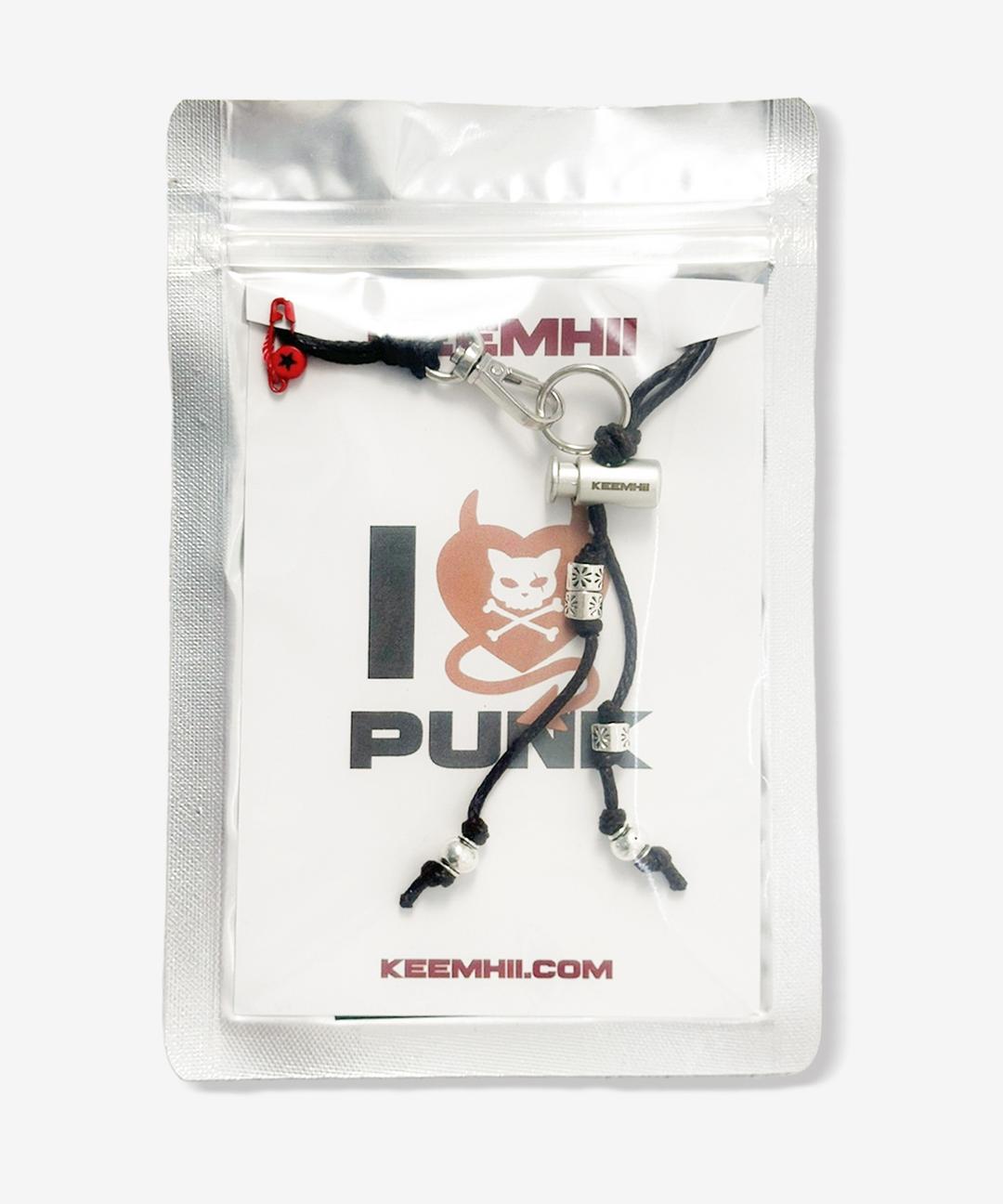 METAL RING LOGO NECKLACE - [BROWN]