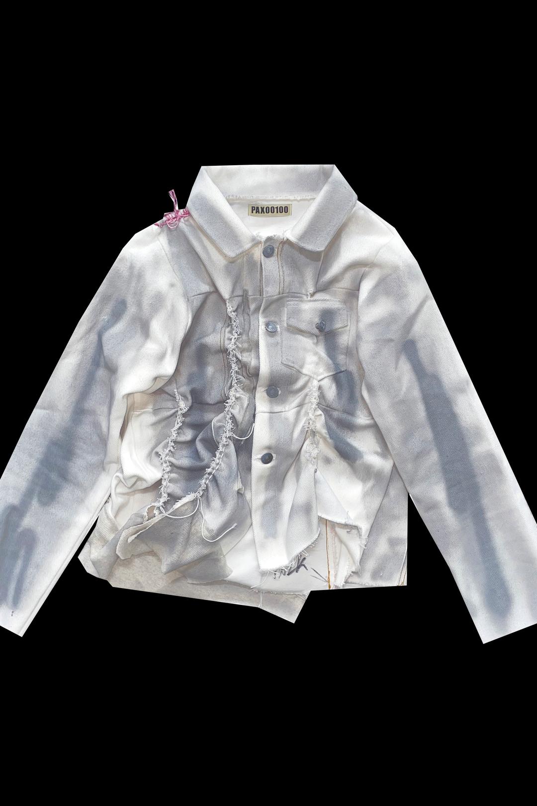 pax hand-sewn white denim jacket