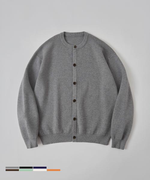 에센셜 라운드 니트 가디건_7COLOR