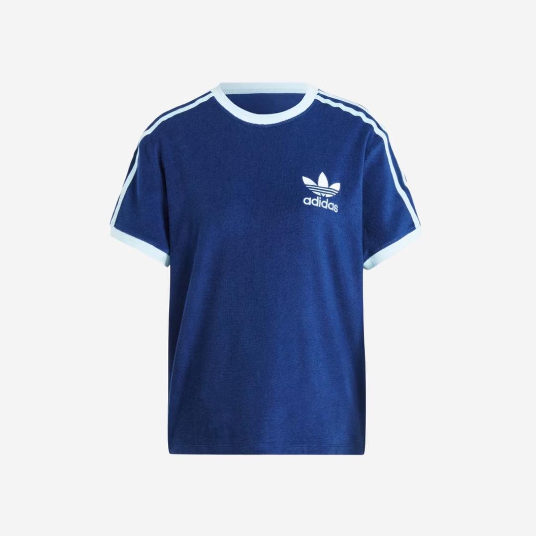 (W) Adidas Terry 3S T-Shirt Dark Blue - KR Sizing