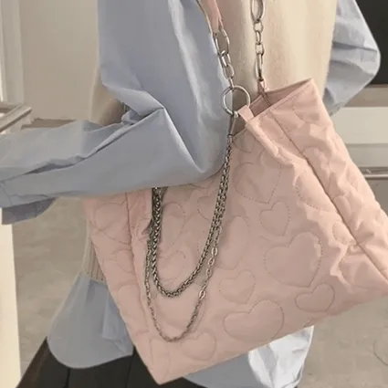 [주문폭주!] 히로이 하트 체인 숄더백 3colors 토트백 보부상가방