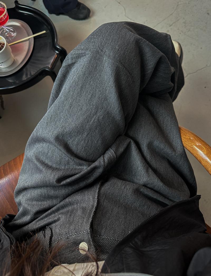 로바 스냅 데님 팬츠 (unisex) [그레이S 당일배송]