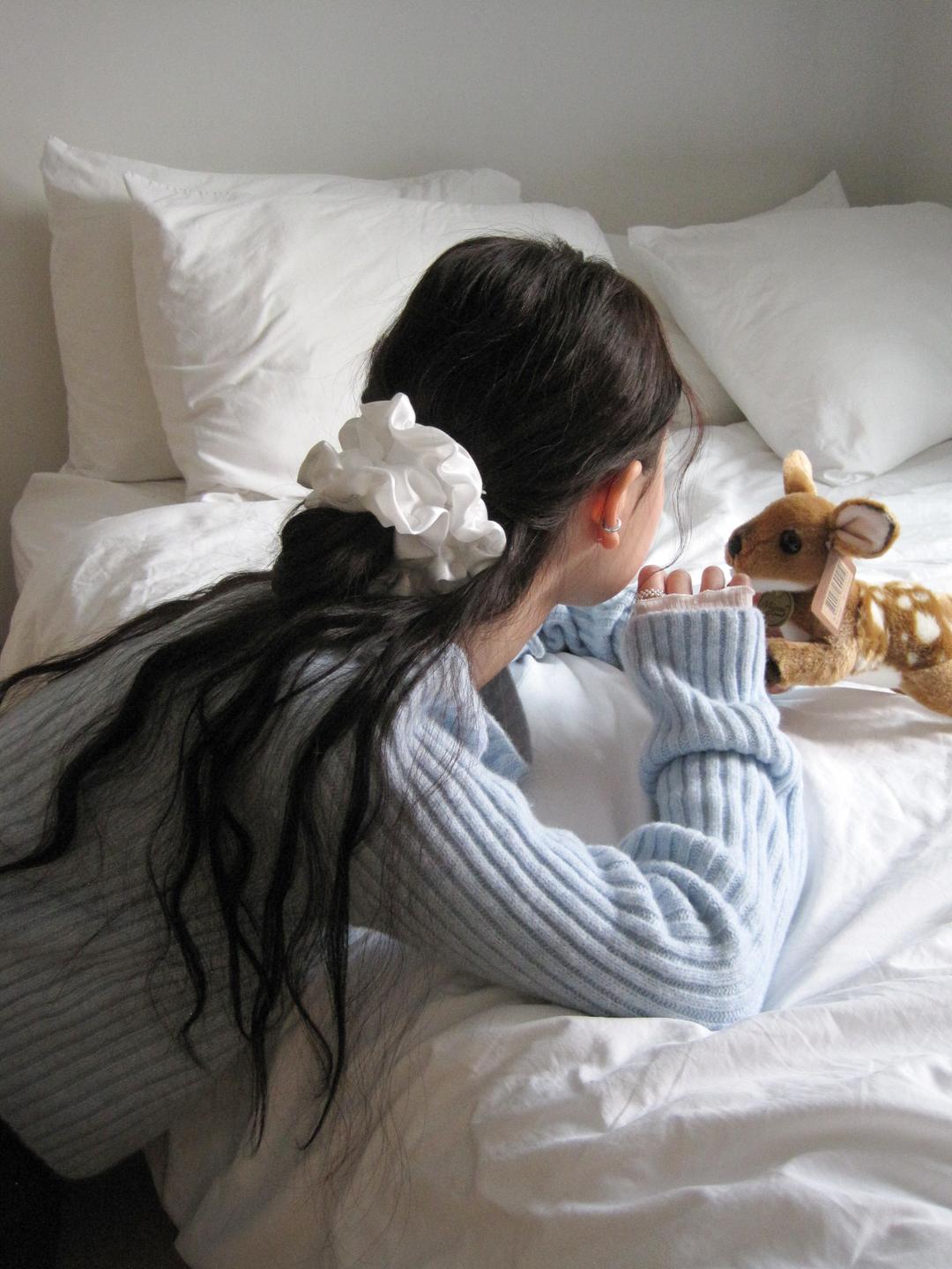 [4차 재입고] After Frill Scrunchie (White)