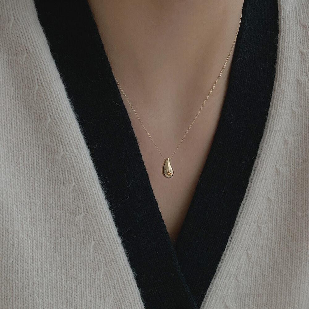 silver925 drop necklace