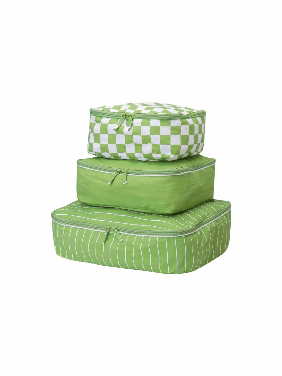 TRAVEL POUCH SET - GREEN CUBE