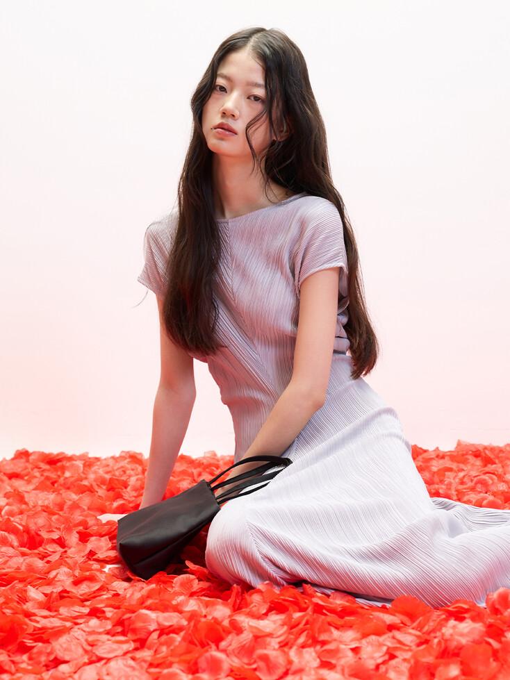 [10차 리오더][아뜰리에] 뮤트 플리티드 드레스_그레이