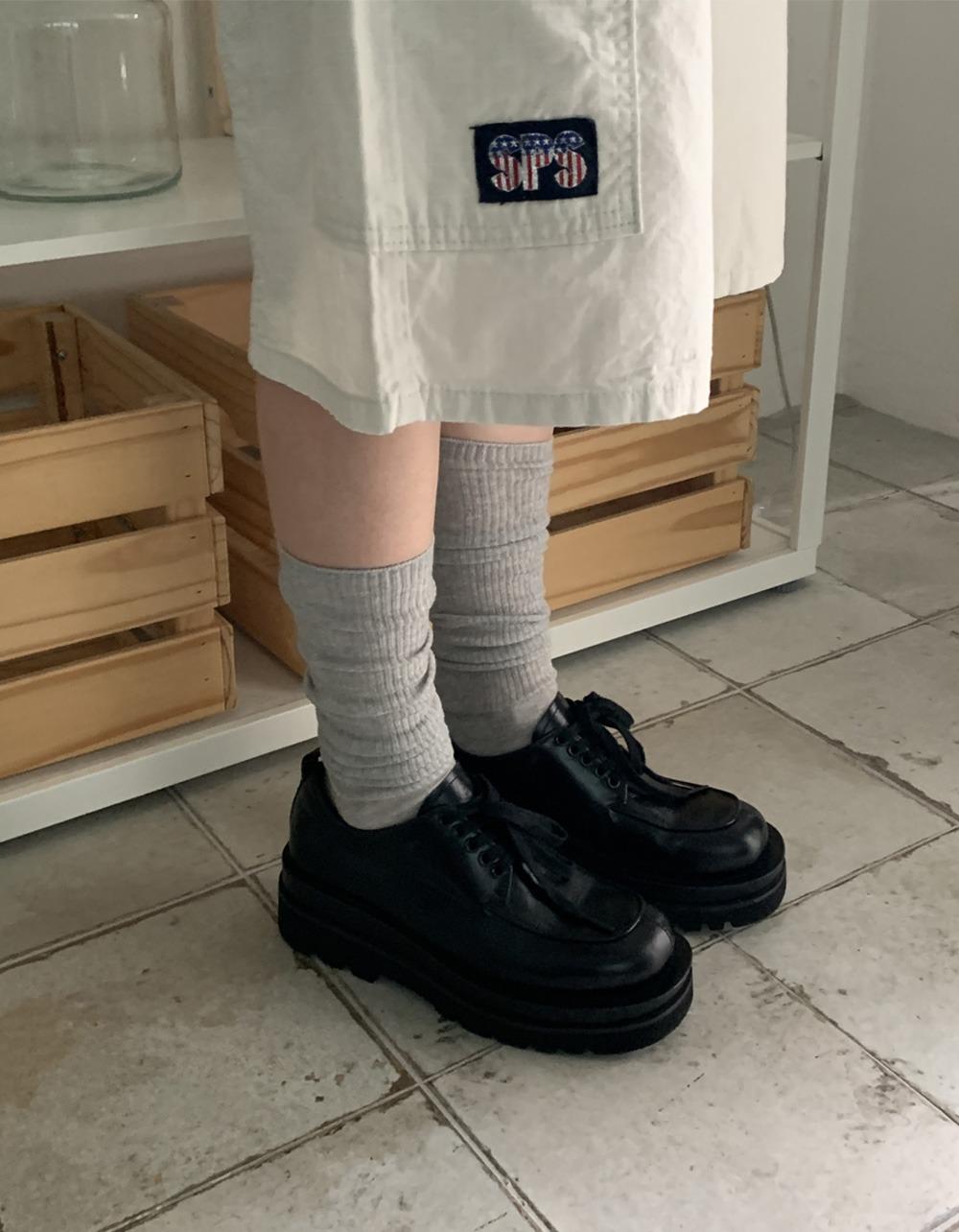 오브나인 롱 썸머 골지 socks