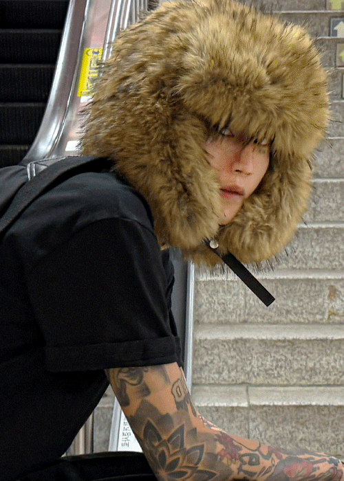 Tricker Racks Raccoon Fur Hat.