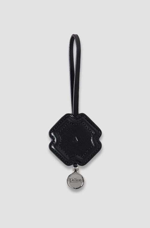 Clover mirror bag charm / Black