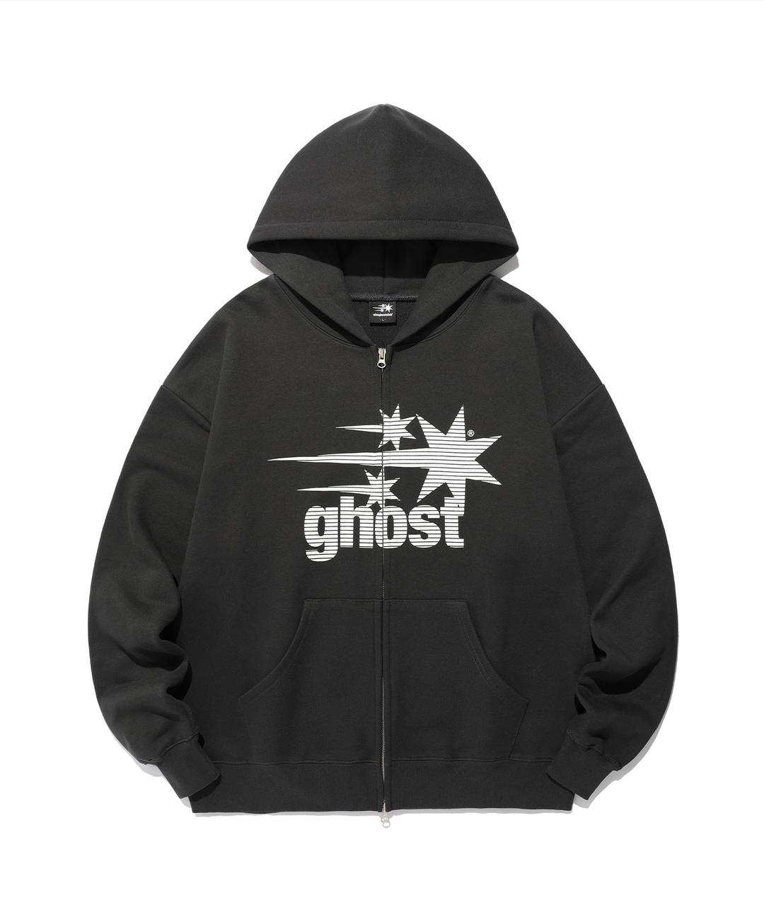GHOST 3STAR HOODIE ZIP UP[CHARCOAL]