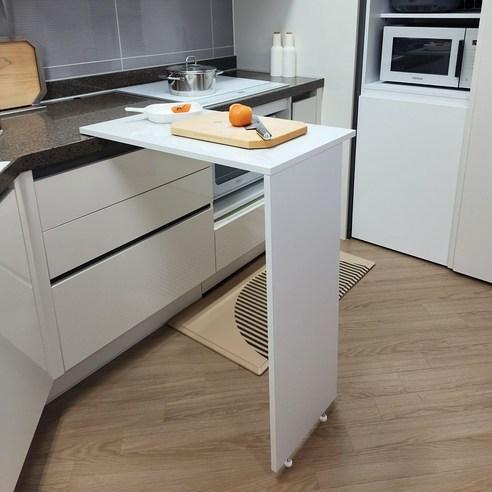 접이식 보조 조리대 반딱 테이블 마블 좁은 주방 ㄱ자 원룸 식탁 - 주방가구 | 쿠팡