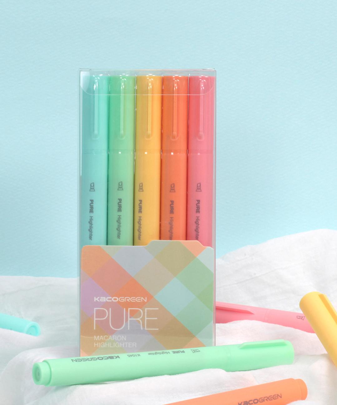 퓨어 마카롱 하이라이터 형광펜 5종 세트