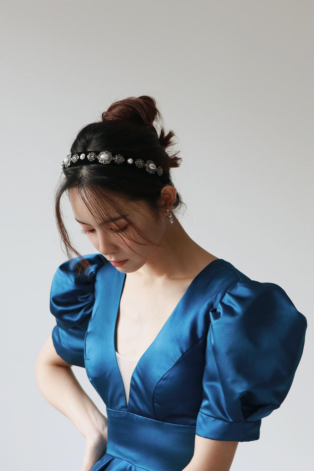 (시즌오프세일) 클레오파트라 벨벳 헤어밴드 HAB0317