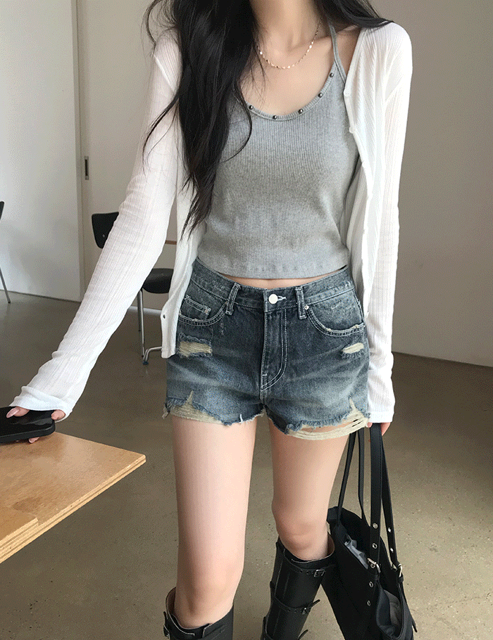 언더라임 네티 썸머 가디건 (4color)