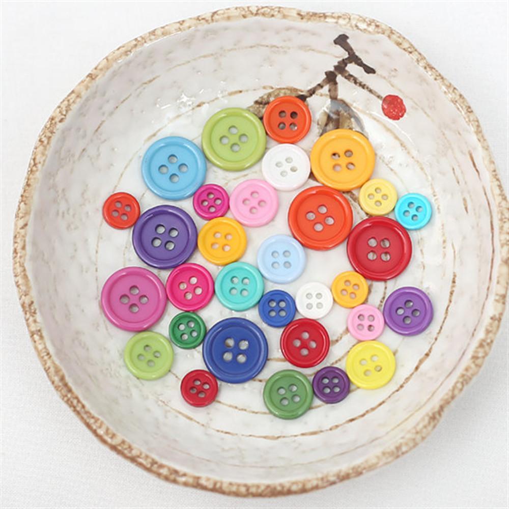 [펠트친구] 비비드 고급원형단추(약40개)