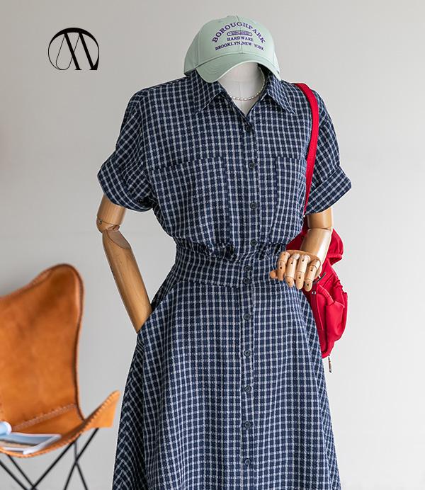 A. 퍼퓨머 시어서커 훌 원피스<span style=font-size:0pt