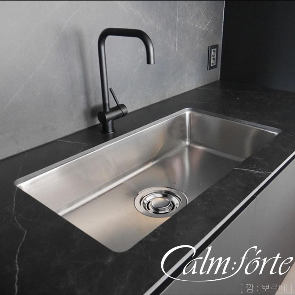 백조씽크 깜뽀르테860 엠보코팅사각볼 콰이어트860 악세사리세트+스텐배수구세트포함