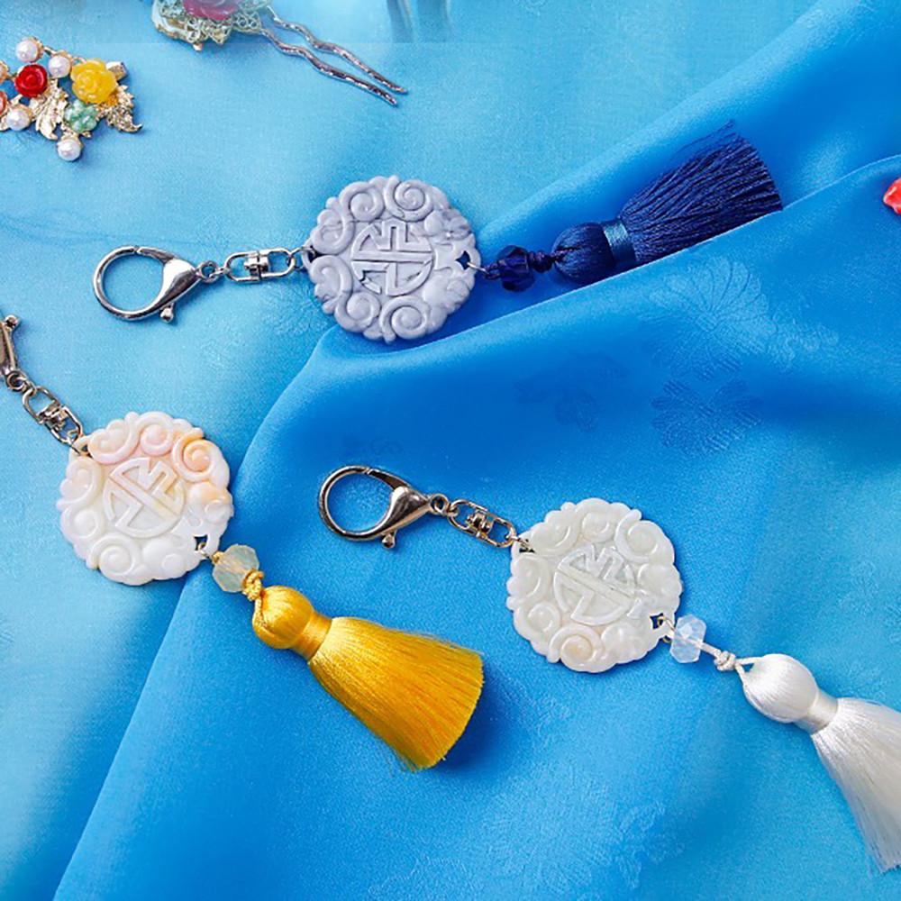 업사이클링 플라옥노리개 태슬형 전통공예품 친환경키링 [5컬러] : 리슬