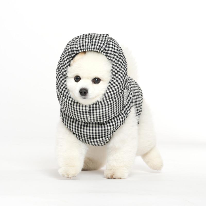 쏘오옥 구스필 체크 패딩 모자 [SO-AC020]