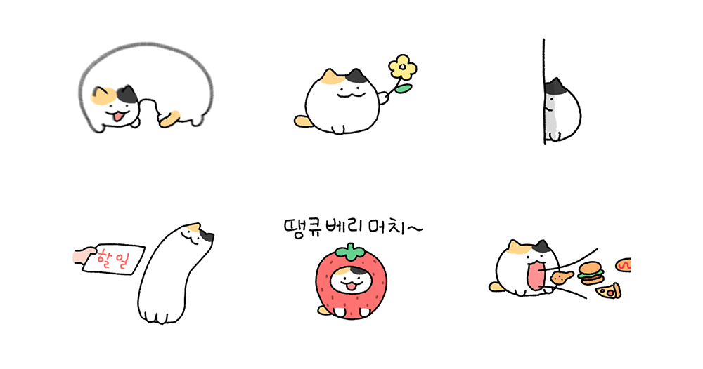 찌그러진 바보 삼색고양이 3