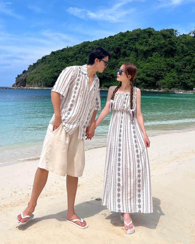 *기획[커플강추/단품가능] 에스닉 여름 휴가 바캉스 휴양지 커플룩 신혼여행 남녀공용 반팔 셔츠 린넨 밴딩 반바지 여자 끈나시 롱원피스 시밀러룩 여행 바다 물놀이 데이트룩 초특가