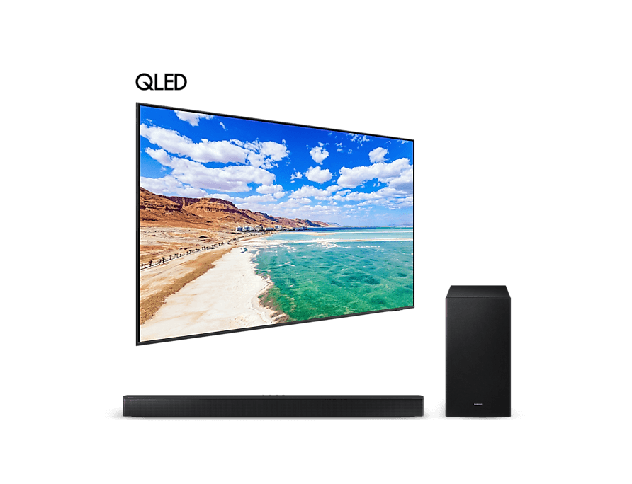 2024 QLED 4K QDE1 (138 cm) 풀 모션 슬림핏 벽걸이형 + 3.1 ch 사운드바 B650D