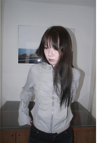 shirring nylon zip-up (3c)