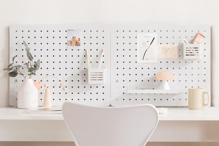 무타공 타공보드 페그보드 책상타공판 타공판악세사리