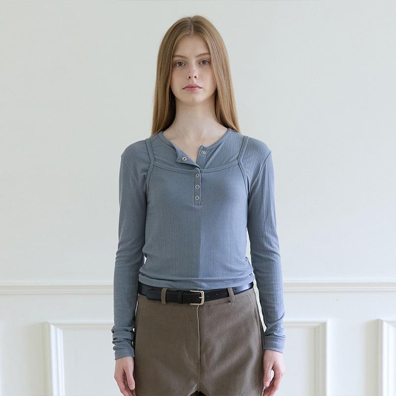 Ring Snap Sleeveless - Fog Blue