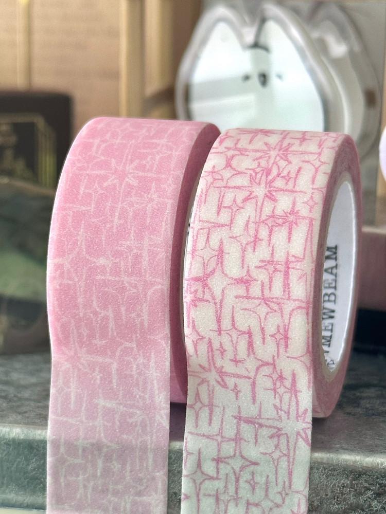 [4월中오픈예정][mewmewbeam] Glitter masking tape - Pink