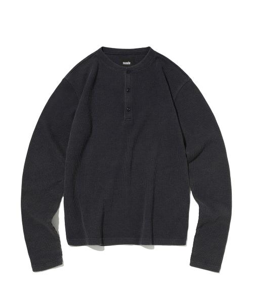 THERMAL HENLEY NECK [NAVY]