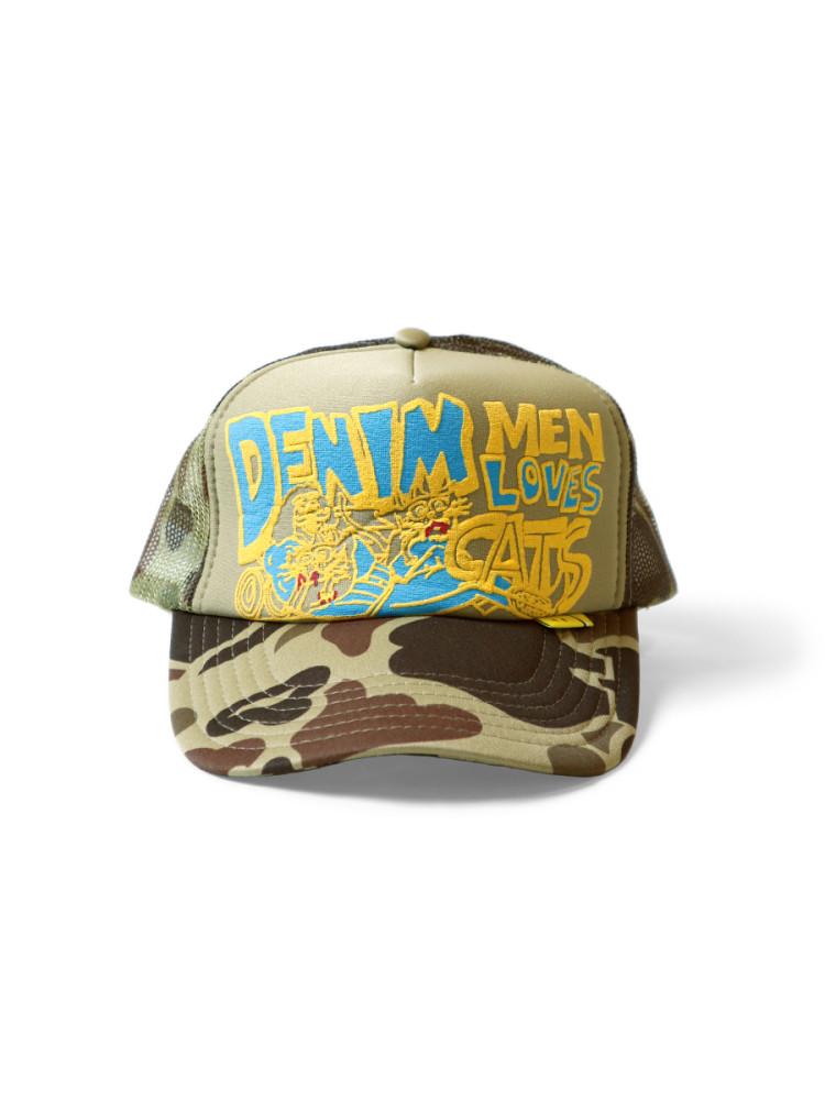 캐피탈 KAPITAL DENIM MEN LOVES CATS 위장 트랙 CAP EK-1369XHA