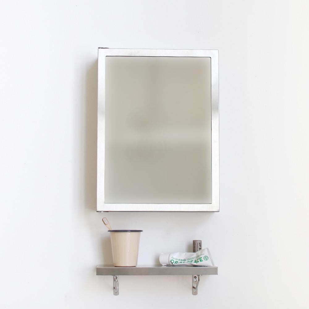 ANAHEIM 벽거울 화장실 세면대 화장대 스틸 스테인리스 수납 선반 캐비닛