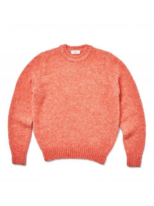 Boucle Crew-neck Knit Red-Orange