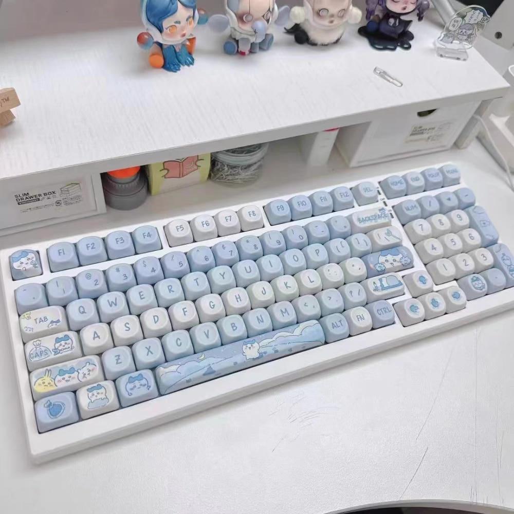 먼작귀 치어리더 하치와레 테마 키보드 키캡 - MOA 높이, PBT 소재, 염료승화