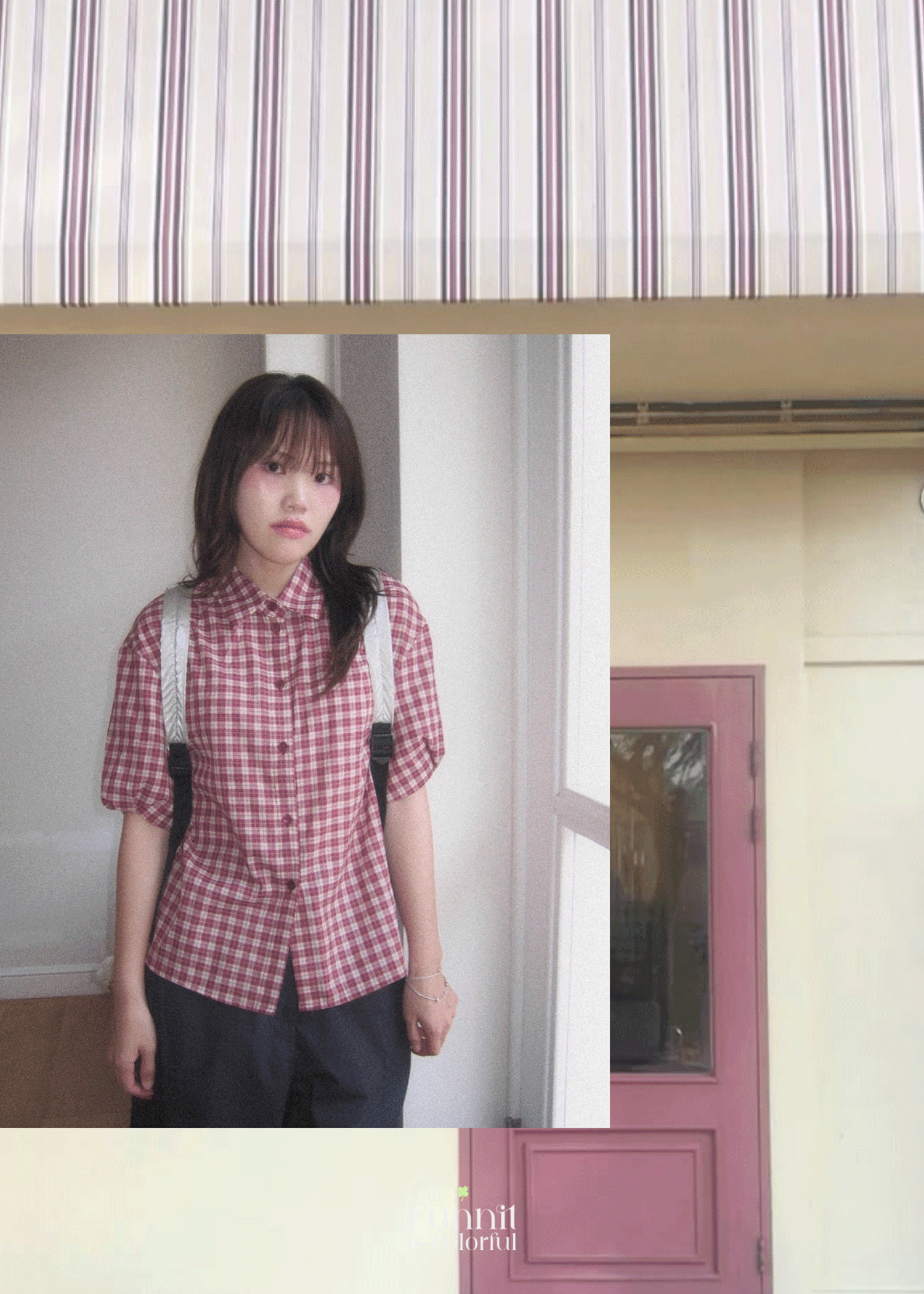 3차리오더 Made Joy check Sh - Plum ------7/12 예약배송--------
