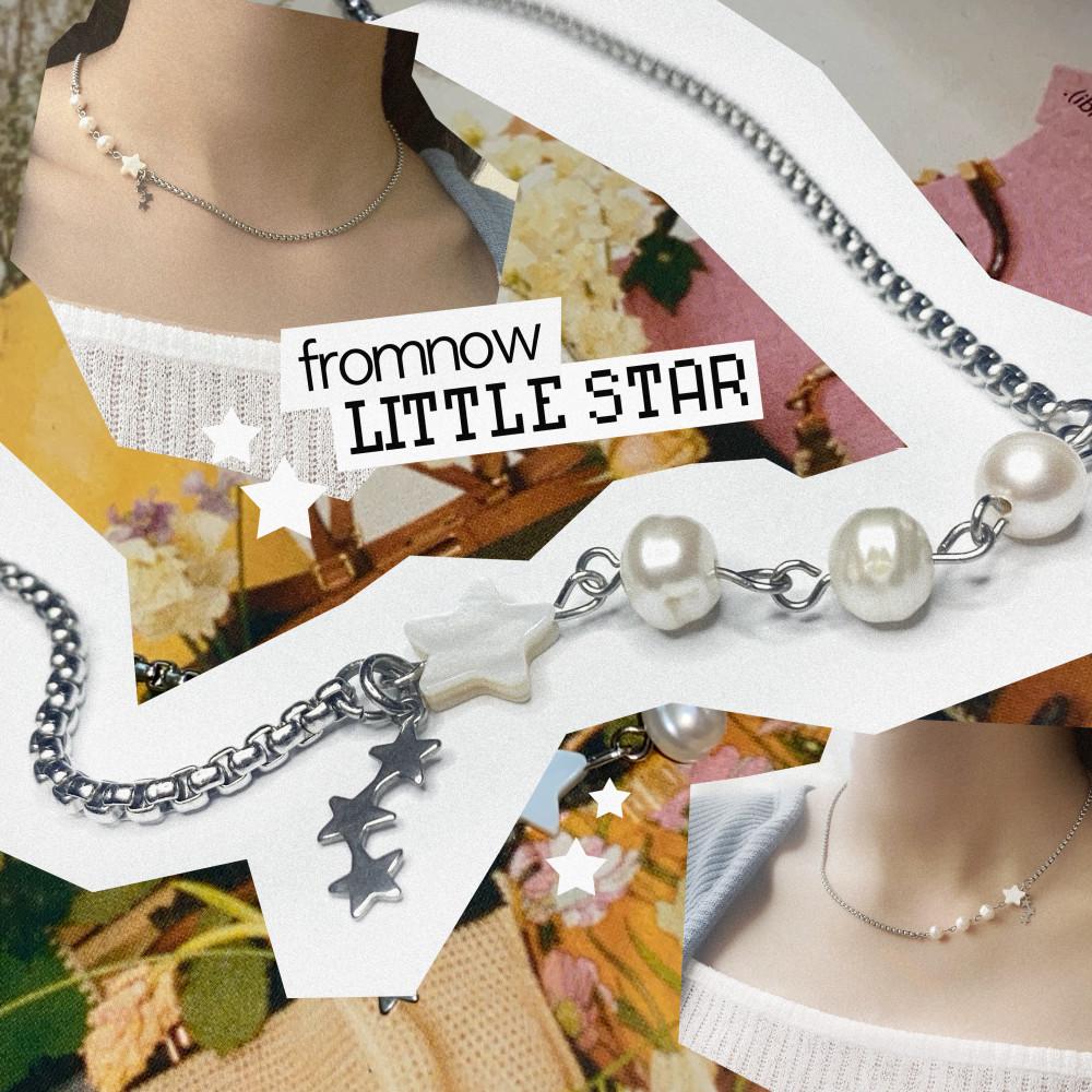 리틀스타 담수진주 써지컬스틸 목걸이