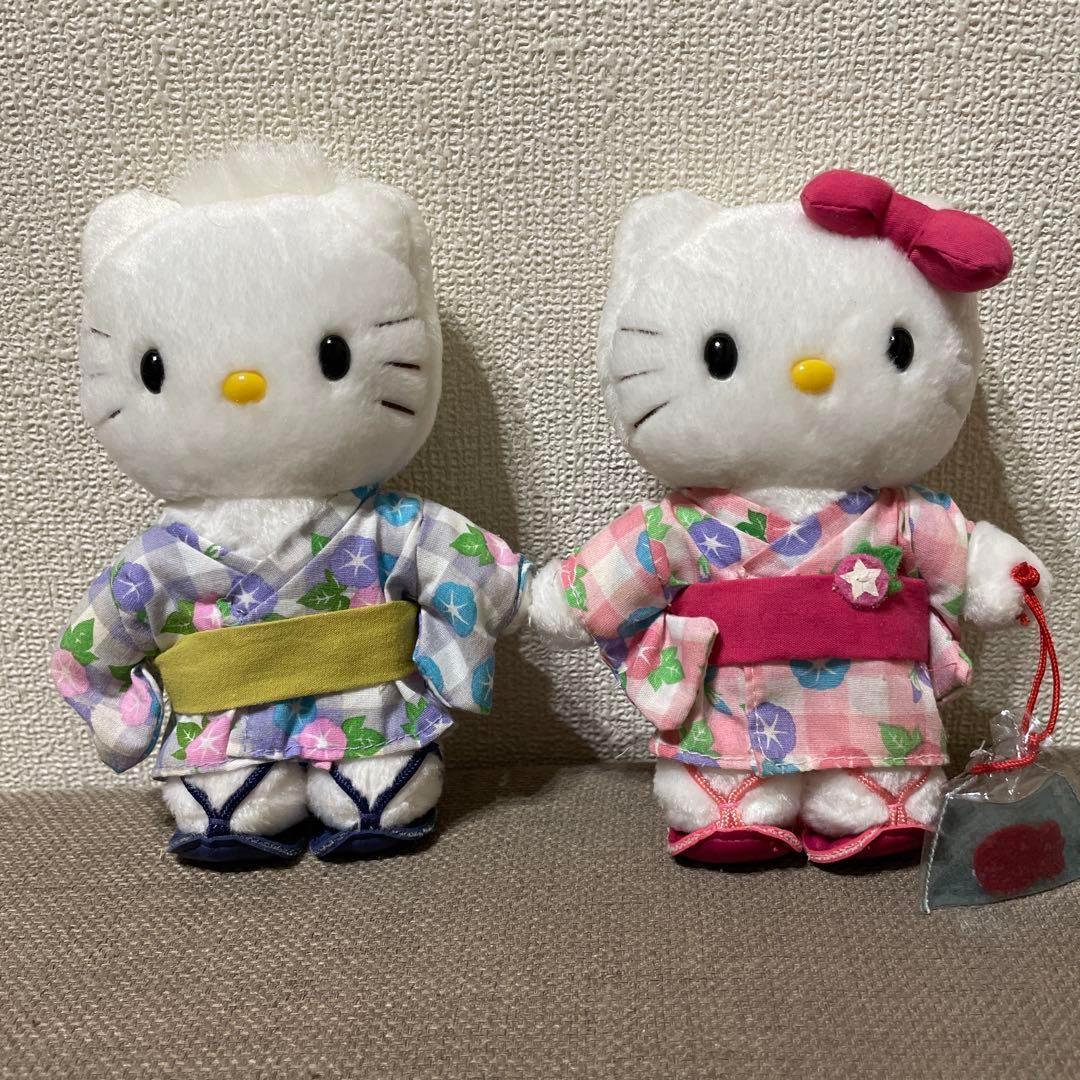 【レア】ハローキティ　ダニエル　ゆかた　ペア　平成レトロ　ぬいぐるみ