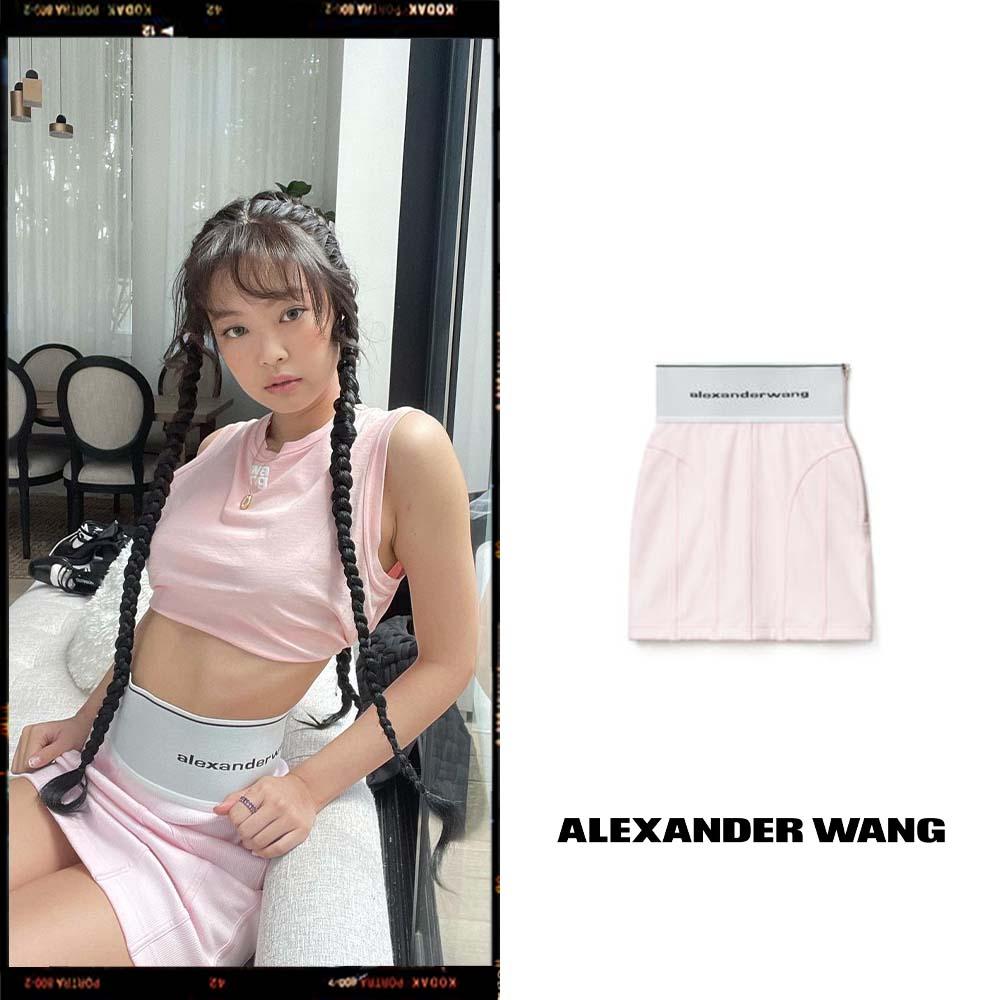 [alexanderwang] 알렉산더왕 로고 엘라스틱 미니 스커트 3종 (제니 착용)