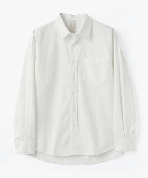 [숏 ver]워싱 코튼 옥스포드 셔츠 화이트