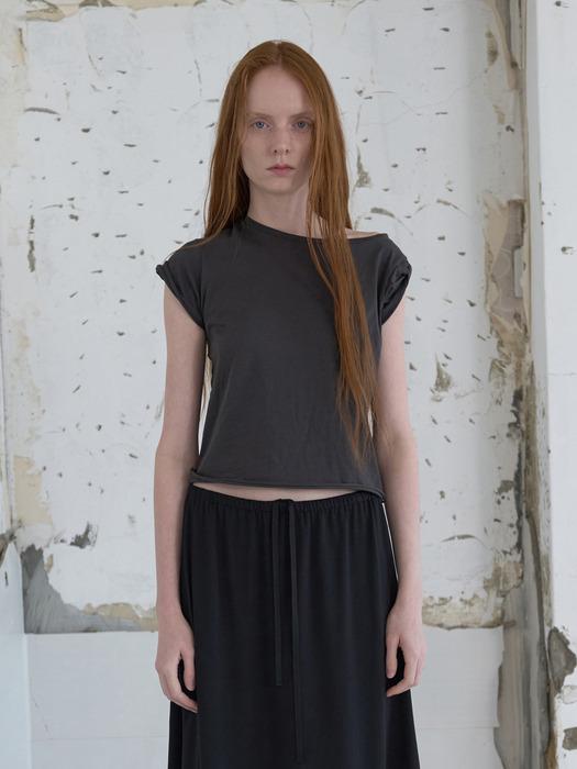 Unbal Roll-up T-Shirts (Charcoal)